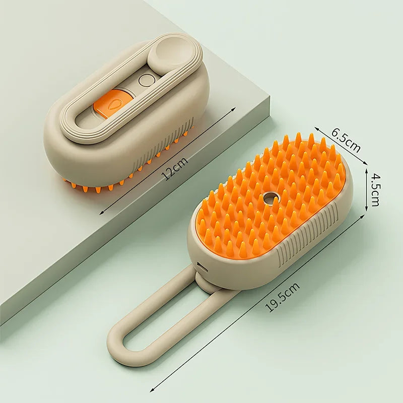 Ultimate Cat Brush Hair Remover - 3-in-1 Electric Steam Brush for Effortless Grooming and Shedding Control