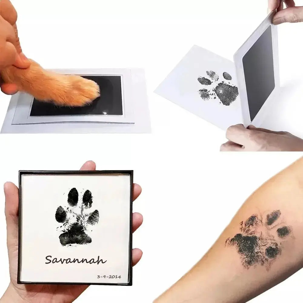 Capture Precious Moments with Our Paw Print Clean Touch Ink Pad - Perfect for Dog and Cat Keepsakes!