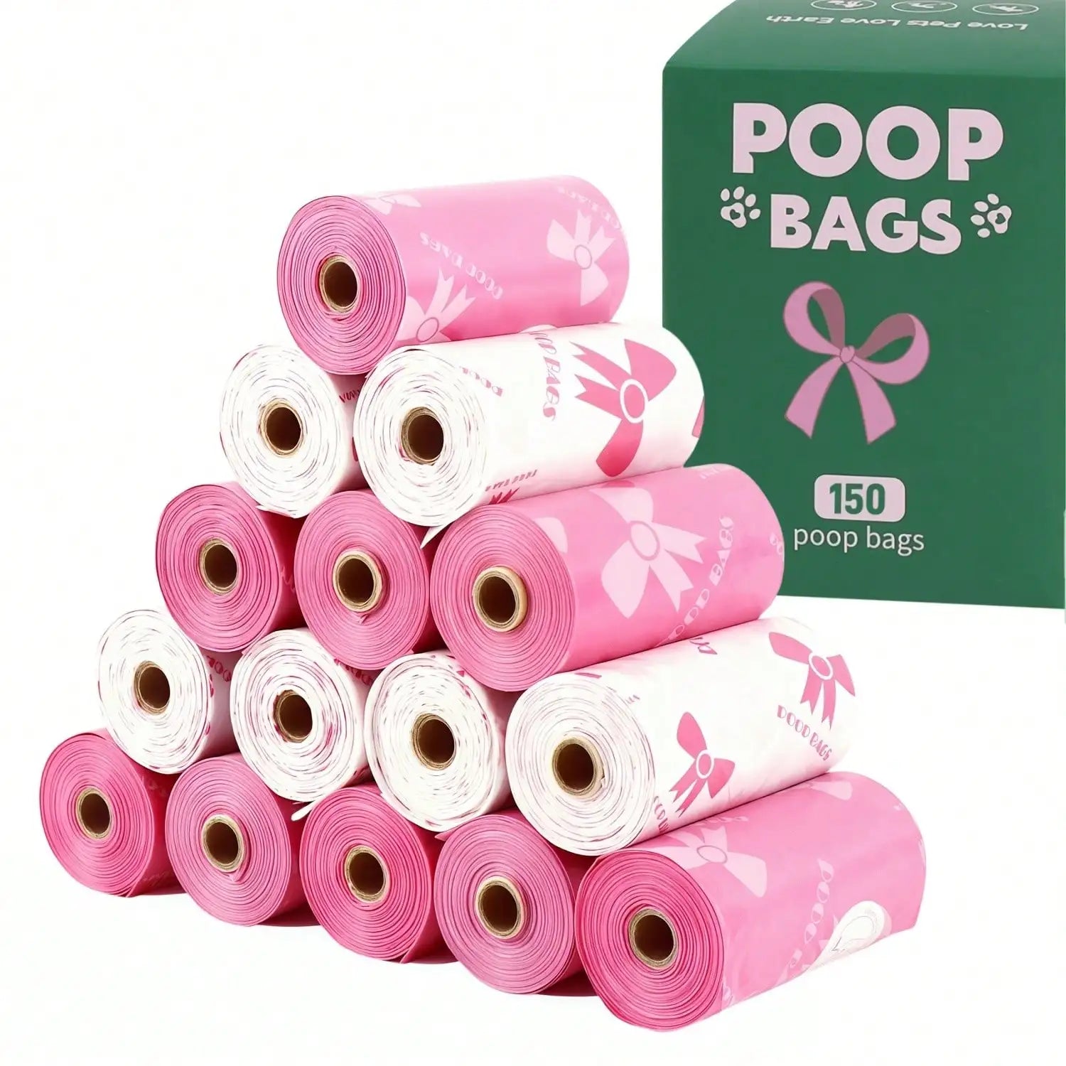 Eco-Friendly Super Thick Dog Poop Bags - 180 Count, Leak-Proof & Durable for Hassle-Free Pet Clean-Up