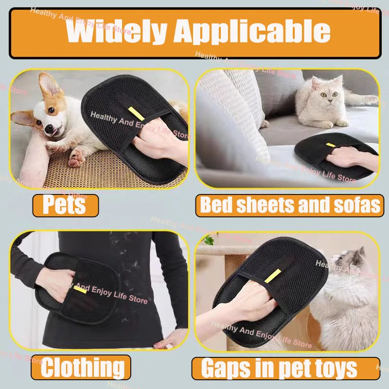 Transform Your Pet Care Routine with Our Double-Sided Pet Hair Cleaning Gloves – Effortlessly Reduce Shedding and Enjoy More Quality Time with Your Furry Friend